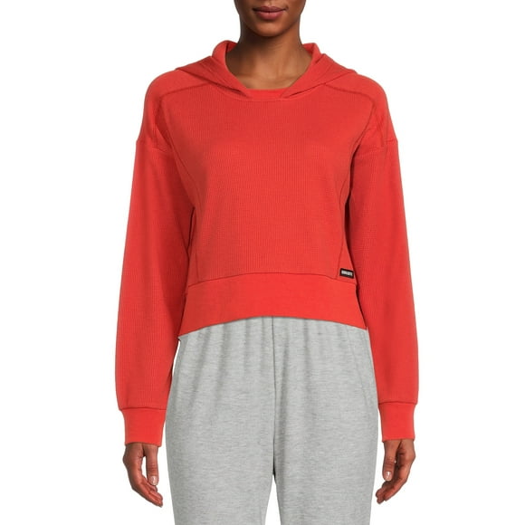 YUNY Women Pure Color Sweatshirt Hoodie Crop Long-Sleeve Soft Outwear Red XS YUNY Women Pure Color Sweatshirt Hoodie Crop Long-Sleeve Soft Outwear Red XS